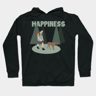 Happiness Wander Backpacking Outdoor Hiker Hiking Hoodie